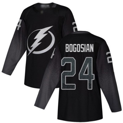 Adidas Tampa Bay Lightning #24 Zach Bogosian Black Alternate Authentic Stitched NHL Jersey